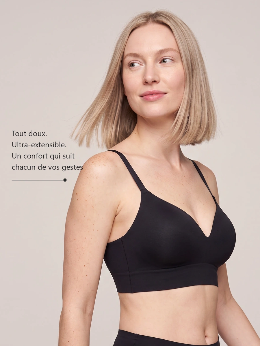 Confort du soutien-gorge galbant Zevlo, tissu ultra-extensible
